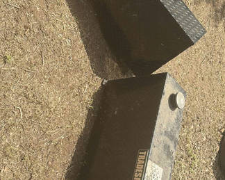 Lot 223: Tradesman Diamond-Plate Tool Boxes with Orange Internal Rack