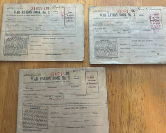 Lot 281: World War II Ration Books and Stamp Sheets
