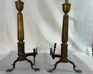 Lot 119: Brass Andirons
