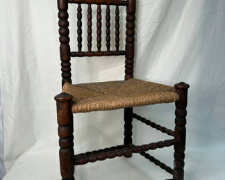 Lot 109: Antique Hand-Turned Bobbin Chair