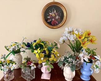 French Beaded Flower Stems