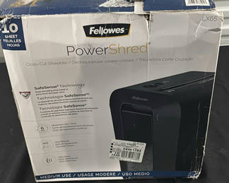 Lot 30: Fellowes PowerShred LX65 Paper Shredder with Box