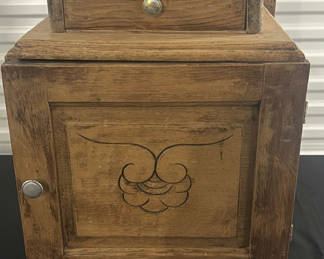 Lot 419: Wooden Cabinet with Drawer and Door