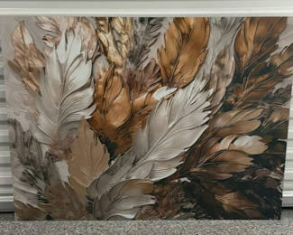 Lot 43: Feather Wall Art Panel