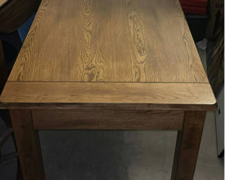 Lot 42: Wooden Table with Pull-Out Extension Leaves