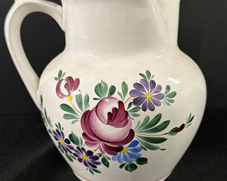 Lot 54: Floral Ceramic Pitcher