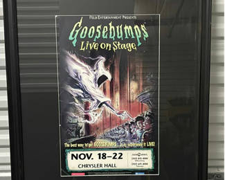 Lot 33: Framed Goosebumps Live on Stage Promotional Poster