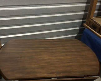 Lot 39: Wooden Round Drop-Leaf Table