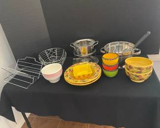 Stainless And Hand Painted Service Ware