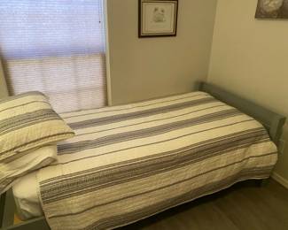 Terrific Twin Bed And Two Prints