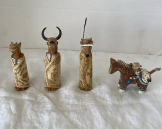 Set Of Four Robert Shields Resin Hand painted Figures