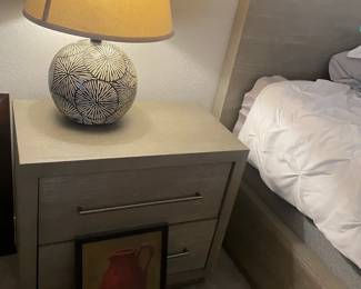 Nifty Night Stand, Lamp, And Print