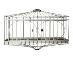 Mid Century Iron Bird Cage Wall Mounted