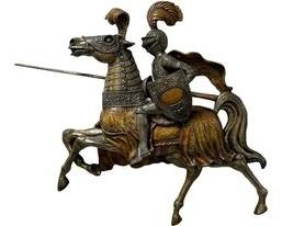 Finesse Original Jousting Knight On Horse Medieval 1960's Wall Hanging