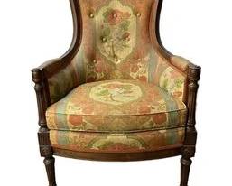 Woodmark Originals French Louis XVI-Style Bergere Armchair Chinoiserie