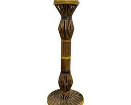 Polychrome Wicker Rattan Drink Stand 1920's