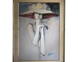 Postmodern Richard Ely Print White Gloves For Vanguard Studios