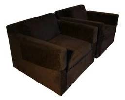 Modern Black Selig Club Chairs - A Pair