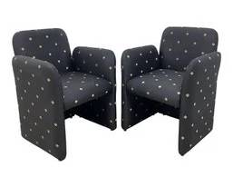 Postmodern Chiclet Club Chairs - A Pair