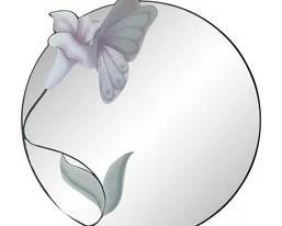 Contemporary Post-Modern David Marshall Layered Floral Butterfly Mirror