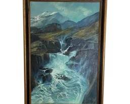 Mid Century Landscape Painting De Jong