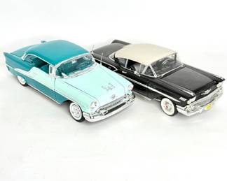 Set of 2 Model Cars - 1955 Oldmobile Super 88 and 1958 Chevrolet Impala 