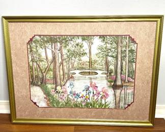 1988 Louisiana Swamp Signed and Numbered Framed Print by Carmel Forest 352/1800 