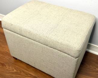 Grey Ottoman Storage Chest 