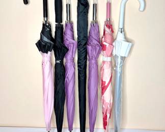 Lot of 10 Umbrellas - Coach, Calvin Klein, Mont Blanc, and More 