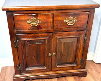 Vintage Wood Side Table / Nightstand