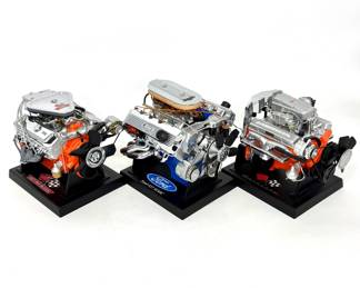 Set of 3 Model Car Engines 