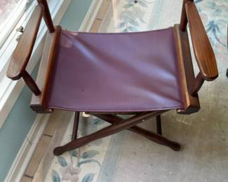 Vintage Mid-Century Modern Folding Wood Director's Chair