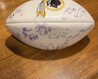 Washington Redskins Multi-Signed Autographed White Football