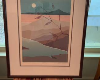 Alex Miles “Sanctuary II” Framed Abstract Landscape Serigraph Print