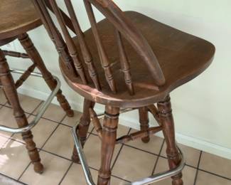 5 Windsor Style Swivel Bar Stools (Priced Individually)