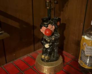 Vintage Drunk Man by Lamppost Bar Lamp