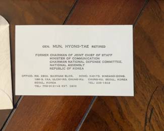 Korean Gold Jade Spoon Set (gift from former Korean Chairman of Joint Chief of Staff)