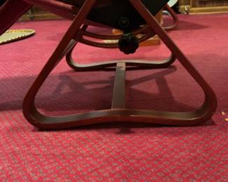 Nepsco Backsaver Zero Gravity Recliner Burgundy Leather Recliner with Integrated Footrest