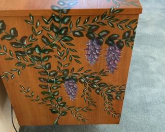 Mid-Century Modern Hand-Painted Wisteria Dresser 73 x 18 x 30