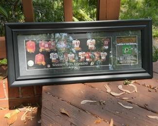 Washington Redskins Evolution of Team Uniforms Framed Wall Art