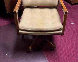 Mid-Century Modern Tufted Swivel Desk Chair