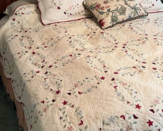 Queen Frame Bed  & Mattress with Wood Headboard 