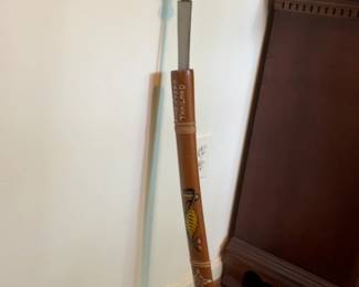Vintage King-Cobra Thailand Decorative Sword with Hand-Painted Wooden Scabbard