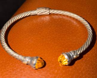 Sterling Silver Bracelet with Citrine