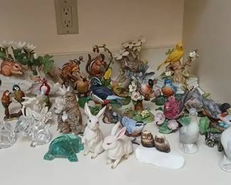 Lenox, Lefton, Ardatt, Animal Figurines, Enameled Parrots