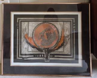 Mixed Media Etching Titled Photon by J.B. Thompson