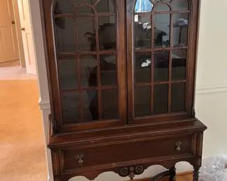 Vintage Henry Steul  Sons Glass Display Cabinet