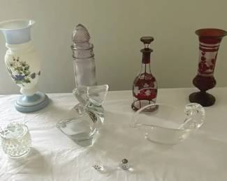  02 Collectible Glass Including Signed Steuben