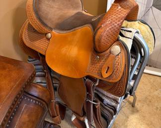  new Rocking R Trail Saddle and saddle stand