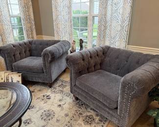 Chair matching gray oversized chairs 48W x40 Dx 34 inch